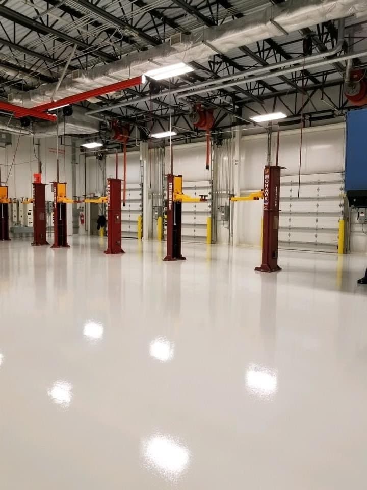 Industrial epoxy flooring installation